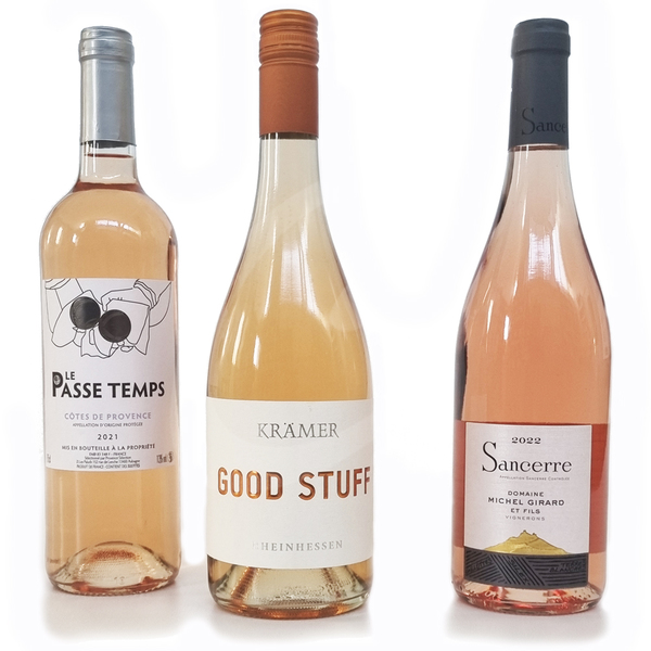 3 flessen Rose Wijnen 